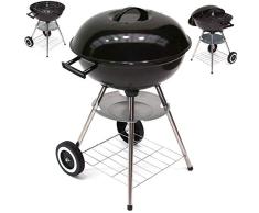 D&L Kugelgrill XL Holzkohlegrill 43cm Standgrill Rundgrill Kohle Grill BBQ 56514, Outdoor Grill, Camping Grill AWZ