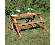 Holzbank Tisch Sitzgarnitur clevere Sache die Kombibank - Gartenbank
