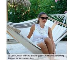 Wetterfeste Hängematte Cappuccino mit Stab (ohne Gestell)