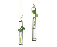 Maleya Kristallglas Wandbehang Blumenvase Pflanzgefäß Terrarium Container Blumentopf Klarglas Reagenzglas Blumenvasen Wandbehang Luft Pflanzen Terrarium Container