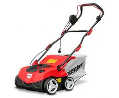 HECHT Elektro-Vertikutierer 1999 Rasen-Lüfter (2000 W, inkl. 2 Lüfter Walzen, 3-fach höhenverstellbar -10 bis +5 mm, 45 l Fangkorb)