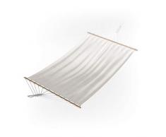 Oskar Hängematte 190x120cm Doppelmatte Mehrpersonen Matte ohne Hängemattengestell (Weiß)