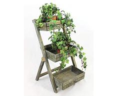 DanDiBo Blumentreppe 12068 aus Holz 60 cm Blumenständer Pflanzentreppe Blumenregal Pflanzregal