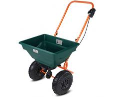Gardebruk Streuwagen 20 L Streumenge einstellbar XXL Luftreifen - Saatgutstreuer Streuer für Salz Dünger Rasen Saatgut