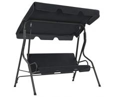 vidaXL Hollywoodschaukel Anthrazit Gartenschaukel Schaukelbank Gartenmöbel