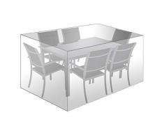 WOLTU Schutzhülle Schutzhaube Abdeckplane für Sitzgruppe Gartenmöbel Abdeckhaube Gewebeplane Plane Hülle Abdeckung Wasserabweisend 242x162x100cm Transparent GZ1194tp