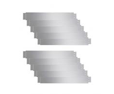 vidaXL 10x Rasenkante Metall 100x15cm Beetumrandung Beeteinfassung Mähkante