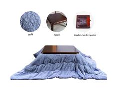 Kaffeetische Ofentisch Multifunktionsofen Tisch Japanischer Stil Heiztisch Winter Innen Erwärmung Tisch Massivholz Futon Tisch (Color : Blue, Size : 80 * 80cm)