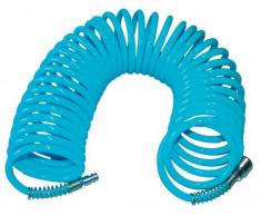 Güde 41401 SB Spiralschlauch 10 M (mit Schnellkupplung und Stecknippel, Knickschutz, Schlauchmaterial aus PU)