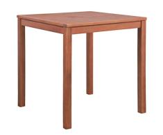 Festnight Garten-Esstisch | Quadratisch Esszimmertisch | Gartentisch | Terassentisch | Holz Tisch | Balkon Esstisch | Massives Akazienholz 80x80x74 cm