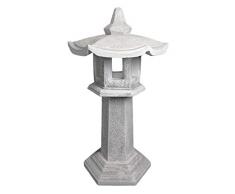 gartendekoparadies.de Große japanische Steinlaterne Kakudai Kaku Tachi-Gata aus Steinguss, frostfest