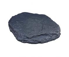 Nano-Garten 2 St Gartensteine langlebige, bruchfeste, einzigartige Trittsteine in Schiefersteinoptik in Anthrazit