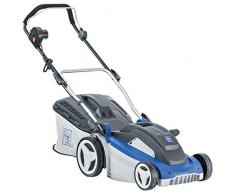 LUX-TOOLS E-1600/38 Highwheel Elektro-Rasenmäher für Rasenflächen bis 500 m² inkl. 40 l Fangkorb mit Hardtop | Kabelgebundener 230 V 1600 W Elektrorasenmäher mit einer Schnittbreite von 38 cm