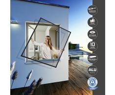 Windhager 100x120cm anthrazit Insektenschutz Expert Spannrahmen, Fliegengitter Alurahmen für Fenster, 100 x 120 cm, 03996