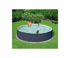 HANSEATIC Set: Rundpool Anthrazit inkl. Sandfilteranlage (in 6 Größen) 300 cm, 90 cm