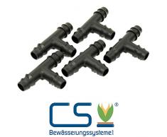 5er Set T-Verbinder 1/2 Zoll für CS Perlschlauch Premium - Profi - Drucklos