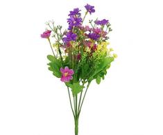 ROSENICE SeideBlume Blumenstrauß Kunstblumen Künstliche Cineraria für Hochzeit Party Fest Haus Büro Bar Dekor