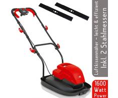 Grizzly Elektro Luftkissen Rasenmäher ERM 1600 34 L mit 2 Messer, 1600 Watt, 34 cm Schnittbreite