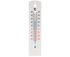 Lantelme Innen Außen Garten Thermometer 20 cm Kunststoff weiß Temperatur Analog -35 bis +50 °C Hauswand 3188