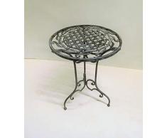 Ziegler Metalltisch Beistelltisch Blumenhocker Tisch Metall rund WK071291 grau