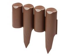 2,5 m Palisade Beetumrandung Gartenpalisade braun Rasenbord Gartenweg Beeteinfassung