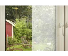 tesa Insect Stop COMFORT Fliegengitter für bodentiefe Fenster - Insektenschutz selbstklebend - Fliegen Netz ohne Bohren - anthrazit (durchsichtig), 120 cm x 240 cm