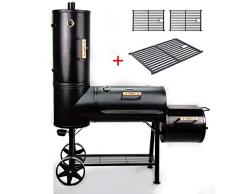 TAINO Chief 130kg Smoker BBQ Räucherofen Holzkohle Grill inkl. 3er Set Gussroste