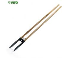 VITO Garden - Robuster Zaunpfosten-Lochspaten, Erdhandbagger Lochspaten, Erdlochausheber Handbagger Profi Qualität