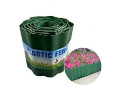 Snlaevx 9M Rasen Zaun Kunststoff Rasenkanten Garte Palisade Zierzaun Blume Pflanze Grenze Gartenzaun Hausgarten Fence Wandrolle (10 cm)
