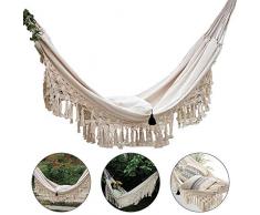 QQW Hängematte Tragbare Doppelhängematte Netz Schaukel Innen Hängende Schaukel Gartenmöbel-Russische Föderation