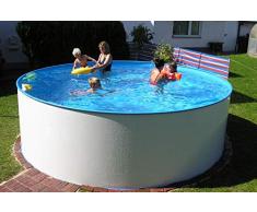 Summer Fun Stahlwandbecken Mauritius Basic rund ø 4,00m x 1,20m Einzelbecken Pool Rundpool ohne Zubehör / 400 x 120 cm Stahlwandpool