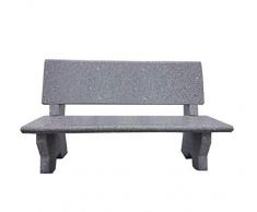 Dehner Gartenbank, 2-Sitzer, ca. 120 x 50 x 75 cm, Granit, grau