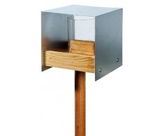 Luxus-Vogelhaus 46861e Eichenholz Vogelfutterhaus mit Ständer, Aluminiumdach, Futtertablett aus Eiche und Futtersilo