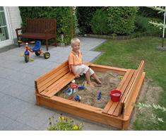 Promadino Sandkasten Donald 120 mit klappbarer Abdeckung