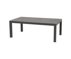 lifestyle4living Gartentisch aus Aluminium in anthrazit, Keramik-Tischplatte, 120x70 cm, wetterfest. Ideal als Garten, Balkon-Tisch & Terrassentisch.