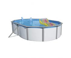 Steinbach Set Nuovo de Luxe Duo Oval Stahlwandpool 18400 weiss 550 x 366 x 120 cm