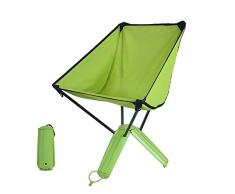 Klappstuhl Im Freien, Tragbarer Picknickgrill Angellounge Triangle Reisehocker, Ultraleichter Strandrucksack Stuhl,Grün