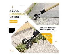 Salalook Rollen-Unkrautstecher,Unkrautstecher Garten,Spalt Unkrautstecher,Unkrautstecher Mit Räder für Garten, Rasen,Terasse,Pfad
