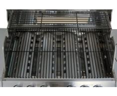 BBQ-TORO Edelstahl Flammenblech, Flammenverteiler für Gasgrill, Brennerabdeckung für ASIN: B007I48TE0 und ASIN: B003E4E4GA
