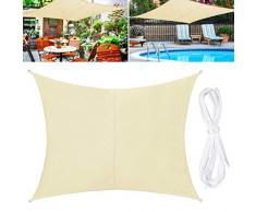 TedGem Sonnensegel, Sonnensegel Wasserdicht, Sonnensegel Rechteckig, Sonnenschutz Balkon, Sonnensegel 2x3 Hergestellt aus hochwertigem Polyester, 160 g / m2. für Garten/Balkon/Terrasse (2x3M)