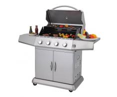 tepro Gasgrill Tacoma, BBQ mit 4 Edelstahlbrennern je 3,5 kW, Grillfläche: ca. 69,5 x 44,5 cm | 58 x 144,2 x 119,5 cm, 3137