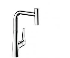 hansgrohe Talis Select S Einhebel-Küchenarmatur (Komfort-Höhe 300 mm, mit Ausziehauslauf und Schlauchbox) Chrom