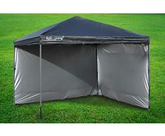 Koll Living Faltbarer Alu Pavillon/Partyzelt, 3x3 Meter, schneller Auf-, und Abbau - Teleskopstangen höhenverstellbar - Tragetasche mit Griffen & Rollen