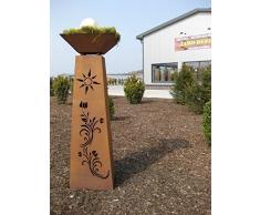 Jabo Design Rost Säule konisch + Schale RS91+S11 XL Säulen Blumen Deko Garten