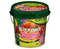 Euflor Blühwunder 1 kg Eimer • sorgt für reiche Blütenfülle und gesunde grüne Blätter • NPK-Dünger 15+10+15 mit 2% MgO + Eisen und Spurennährstoffen • Spezialdünger
