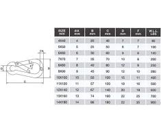Sunload Feuerwehr-Karabiner Edelstahl rostfrei Karabinerhaken 10 Stück (6 x 60)