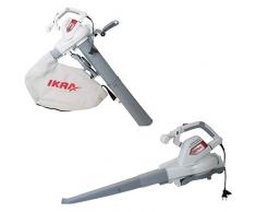 IKRA Elektro 3in1 Laubsauger Laubbläser Laubhäcksler ILS 3000 E inkl Fangsack 55l Blasgeschwindigkeit 300 km/h 3.000W