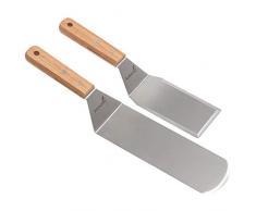 Exklusives Grillwender Set aus hochwertigem Edelstahl - BBQ Grillset in erstklassiger Qualität für Hamburger & Braten - Bratenwender und Bratenheber für Indoor und Outdoor