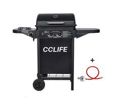 CCLIFE Gasgrill Grillwagen Gas Grill Barbecue Toronto Grill 2+1/4+1/6+1 Brenner TÜV