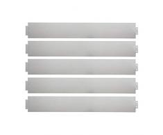 UISEBRT 10x Rasenkante Verzinkt 100x18cm Metall Beetumrandung Mähkante Palisade 10m (Länge 10m - Höhe 18m)